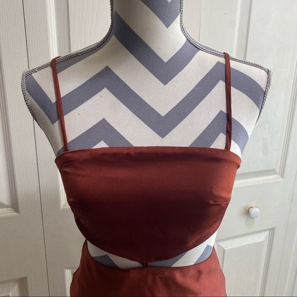 Sky to the Moon Brown Cut-Out Mini Dress - Picture 4 of 13